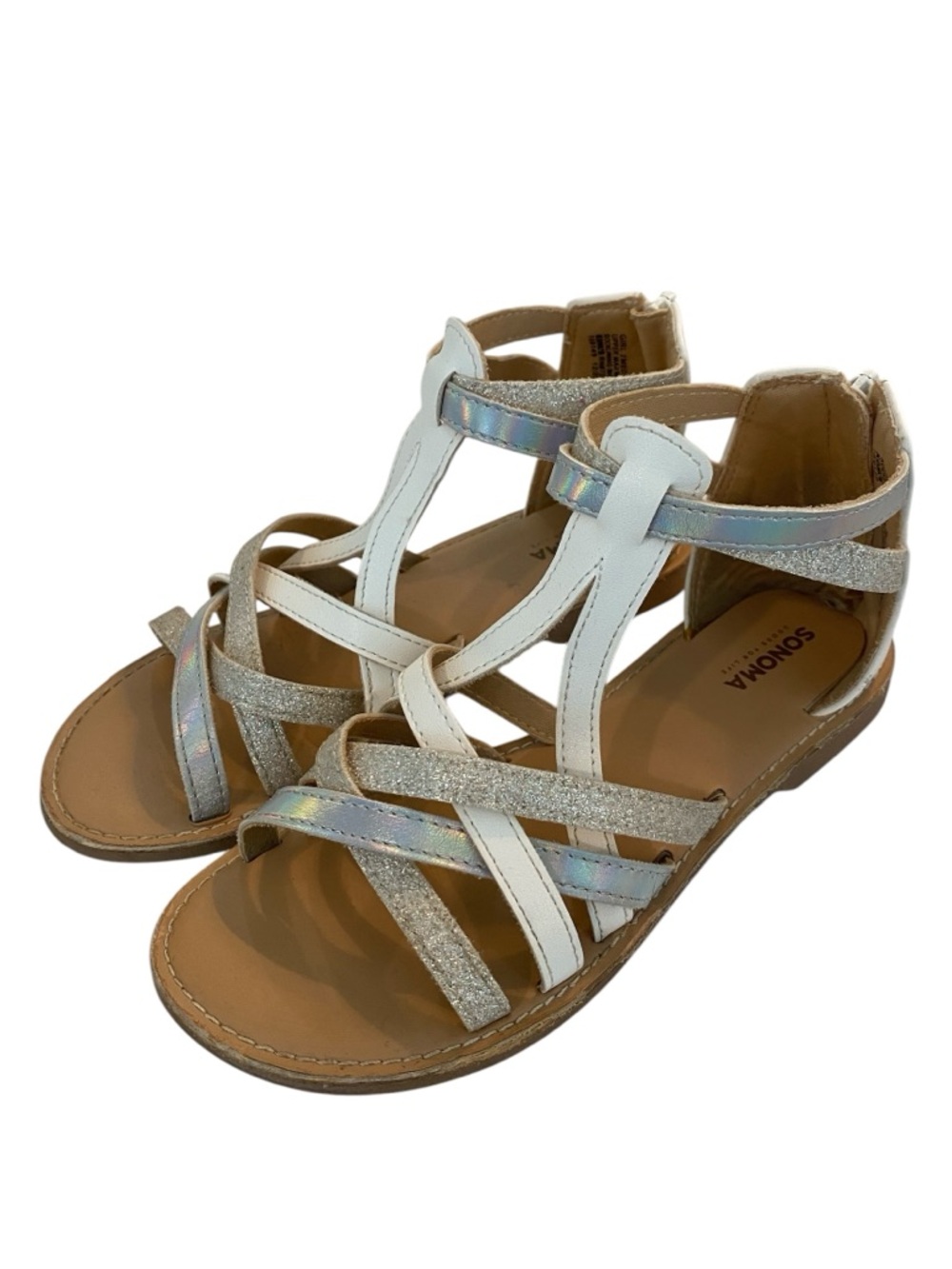 SONOMA Girls’ Cream Fawnaa Gladiator Sandals  Size: 2
